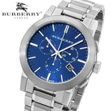 Burberry The City Blue Dial Silver Stainless Steel Strap Watch for Men - BU9363