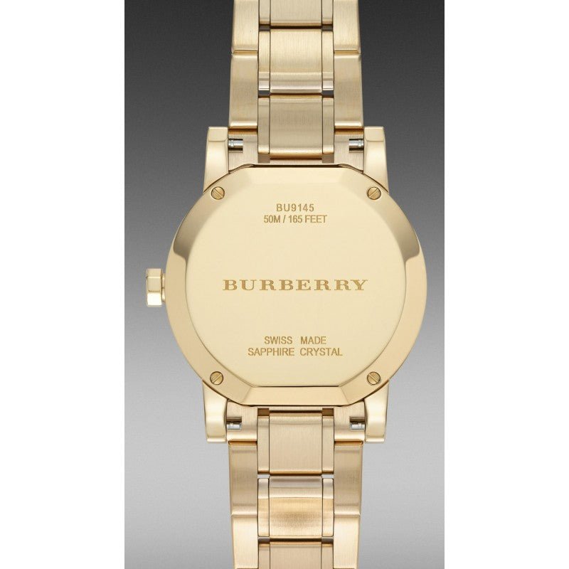 Burberry The City Gold Dial Stainless Steel Strap Watch for Women - BU9145