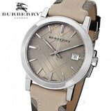 Burberry The City Beige Dial Tan Leather Strap Watch for Women - BU9021
