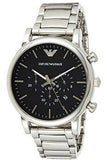 Emporio Armani Luigi Black Dial Silver Steel Strap Watch For Men - AR1894