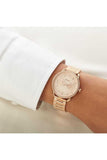 Fossil Tailor Rose Gold Dial Rose Gold Steel Strap Watch for Women - ES4264