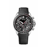 Hugo Boss Driver Black Dial Black Leather Strap Watch for Men -1513087