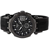 Tissot T Race Chronograph Anthracite Black Dial Black Silicone Strap Watch For Men - T115.417.37.061.03