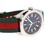 Gucci GG2570 Black Dial Green & Red Nylon Strap Watch For Men - YA142305