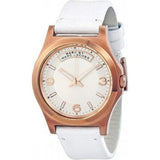 Marc Jacobs Baby Dave Ivory Dial White Leather Strap Watch for Women - MBM1260