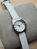 Marc Jacobs Henry Dinky White Dial White Leather Strap Watch for Women - MBM1234