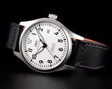 IWC Pilot's Watch Mark XVIII White Dial Black Leather Strap Watch for Men - IW327002