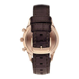 Emporio Armani Meccanico White Skeleton Dial Brown Leather Strap Watch For Men - AR60005