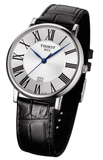 Tissot Carson Premium Silver Dial Black Leather Strap Watch For Men - T122.410.16.033.00