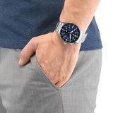 Citizen Eco Drive Chronograph Blue Dial Silver Stainless Steel Watch For Men - CA0690-88L