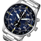 Citizen Eco Drive Chronograph Blue Dial Silver Stainless Steel Watch For Men - CA0690-88L