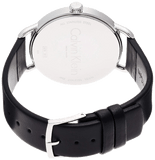 Calvin Klein City Black Dial Black Leather Strap Watch For Women - K2G23107
