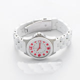 Marc Jacobs Pelly White Dial White Silicone & Stainless Steel Watch for Women - MBM2588