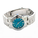 Marc Jacobs Amy Blue Dial Silver Stainless Steel Strap Watch for Women - MBM3274