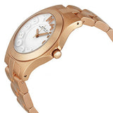 Marc Jacobs Rivera White Dial Rose Gold Stainless Steel Strap Watch for Women - MBM3135