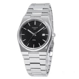 Tissot PRX Quartz Black Dial Silver Steel Strap Watch For Men - T137.410.11.051.00