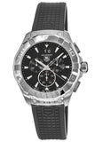 Tag Heuer Aquaracer Quartz Chronograph Black Dial Black Rubber Strap Watch for Men - CAY1110.FT6041