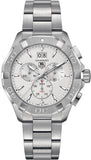 Tag Heuer Aquaracer 43mm White Dial Steel Strap Watch for Men - CAY1111.BA0927