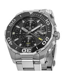 Tag Heuer Aquaracer Calibre 16 Day-Date Black Dial Silver Steel Strap Watch for Men - CAY211A.BA0927