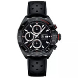 Tag Heuer Formula 1 Automatic Chronograph Black Dial Black Leather Strap Watch for Men - CAZ2011.FT8024