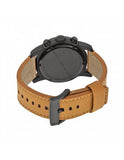 Marc Jacobs Larry Black Dial Tan Leather Strap Watch for Men - MBM5053