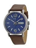 Marc Jacobs Fergus Blue Dial Brown Leather Strap Watch for Men - MBM5078