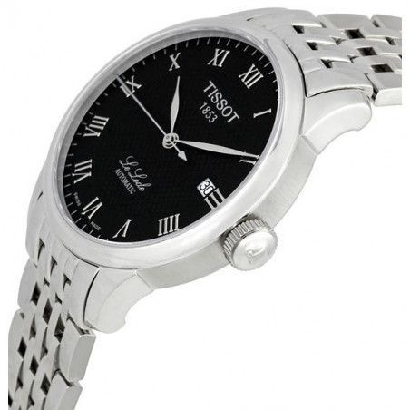 Tissot T Classic Le Locle Automatic Black Dial Silver Steel Strap Watch For Women - T41.1.483.53