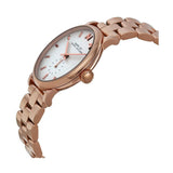 Marc Jacobs Baker White Dial Rose Gold Stainless Steel Strap Watch for Women - MBM3244