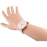 Tommy Hilfiger Carly Cream Dial Cream Leather Strap Watch for Women -1781789