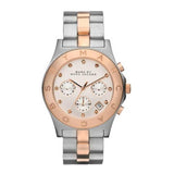 Marc Jacobs Blade Silver Dial Two Tone Stainless Steel Strap Watch for Women - MBM3178