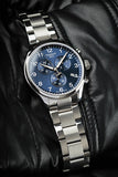 Tissot T Sport Chrono XL Classic Blue Dial Silver Steel Strap Watch For Men - T116.617.11.047.01