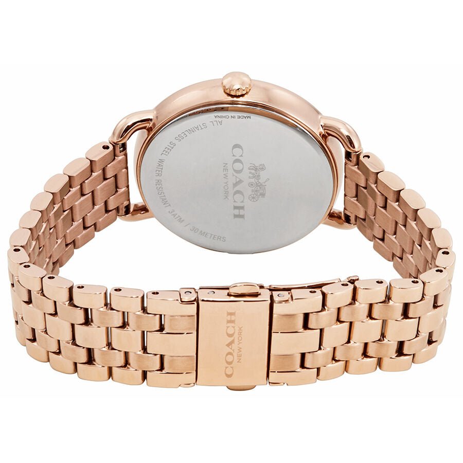 Coach Delancey White Dial Rose Gold Steel Strap Watch for Women - 14502262