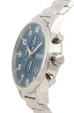 Hugo Boss Aeroliner Blue Dial Silver Steel Strap Watch for Men - 1513183