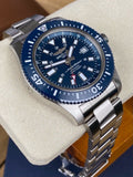 Breitling Superocean 44mm Special Blue Dial Silver Steel Strap Watch for Men - Y17393161C1A1