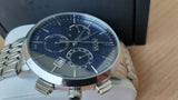 Hugo Boss Associate Blue Dial Silver Steel Strap Watch for Men - 1513269