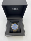 Hugo Boss Spirit Blue Dial Grey Mesh Bracelet Watch for Men - 1513693