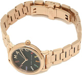 Marc Jacobs Roxy Black Dial Rose Gold Stainless Steel Strap Watch for Women - MJ3569