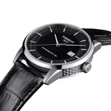 Tissot T Classic Luxury Black Dial Black Leather Strap Watch For Men - T086.407.16.051.00