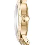 Marc Jacobs Amy Glitz Black Dial Gold Stainless Steel Strap Watch for Women - MBM3334