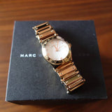 Marc Jacobs Amy White Dial Rose Gold Stainless Steel Strap Watch for Women - MBM8559