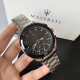 Maserati Traguardo Analog Black Dial Stainless Steel Watch For Men - R8873612015