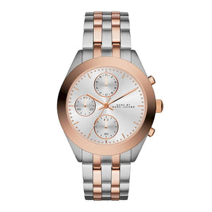 Marc Jacobs Peeker Chrono Silver Two Tone Stainless Steel Strap Watch for Women - MBM3369