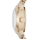 Marc Jacobs Amy Dinky White Dial Gold Stainless Steel Strap Watch for Women - MBM3226