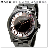 Marc Jacobs Henry Black Skeleton Dial Black Stainless Steel Strap Watch for Women - MBM3254