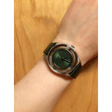 Marc Jacobs Green Transparent Dial Green Leather Strap Watch for Women - MBM1378