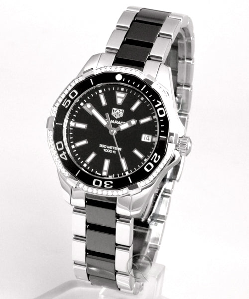 Tag Heuer Aquaracer Quartzo 35 mm Diamante Preto Cer mica