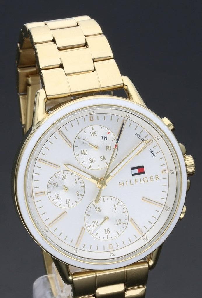 Tommy Hilfiger White Stainless Strap Watch for Women