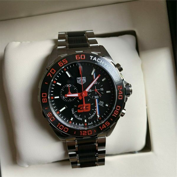 Tag Heuer Formula 1 Max Verstappen Limited Edition 43mm Grey Dial Two Tone Steel Strap Watch for Gents - CAZ101U.BA0843