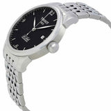 Tissot T Classic Powermatic 80 Black Dial Silver Steel Strap Watch For Men - T41.1.483.52