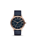 Marc Jacobs Roxy Navy Blue Dial Blue Leather Strap Watch for Women - MJ1534